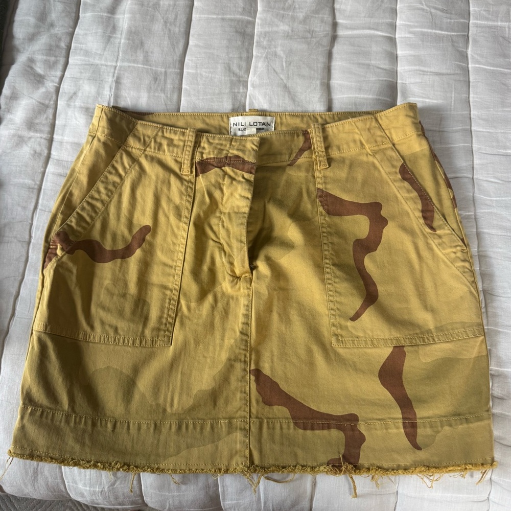 Nili Lotan Camo Skirt